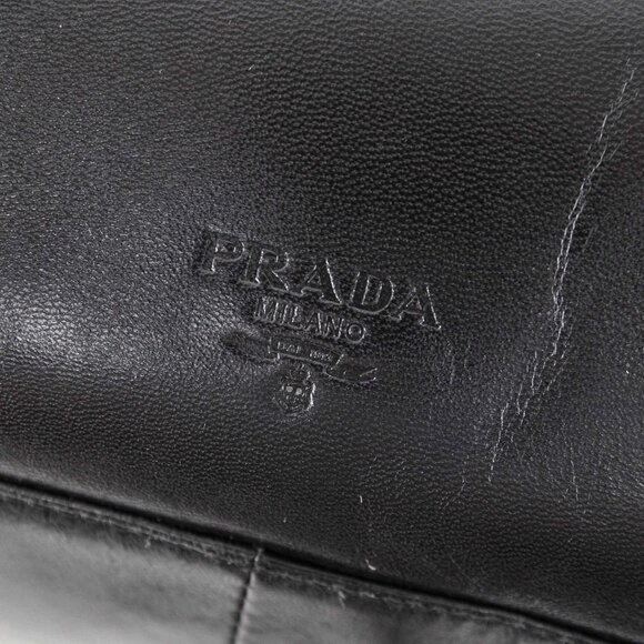 Prada Classic Nappa Chain/Leather Woven Strap Bag - Picture 14 of 16